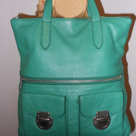 FOSSIL GREEN LEATHER SHOULDER/HANDBAG - Picture 4 of 9